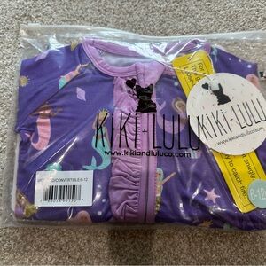 Kiki + Lulu 6-12 Month Purple Mermaid Long Sleeve Convertible Footie - NWT
